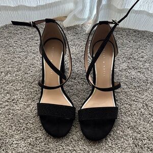 Kelly & Katie Black Strappy Heels